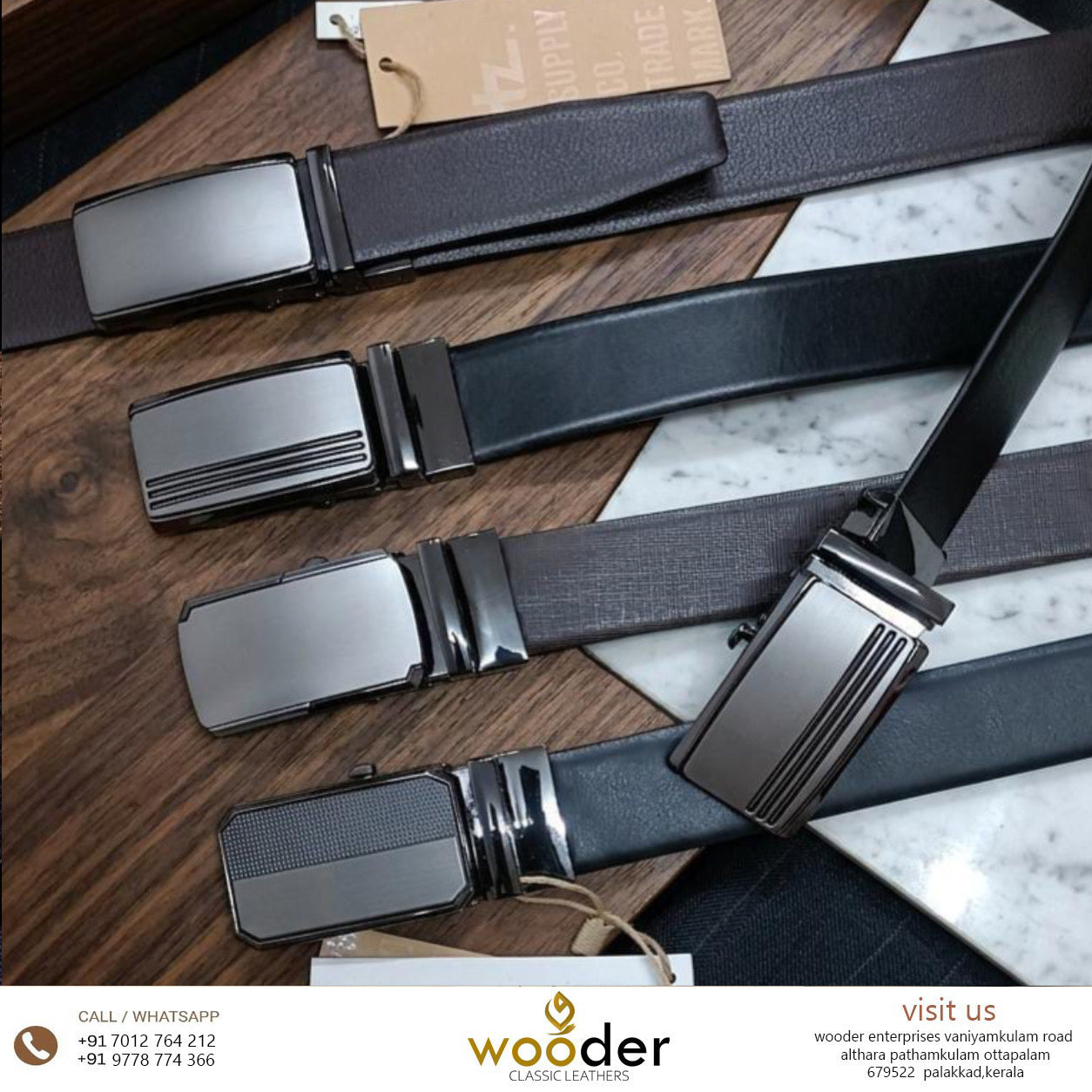 Premium reverse leather belts