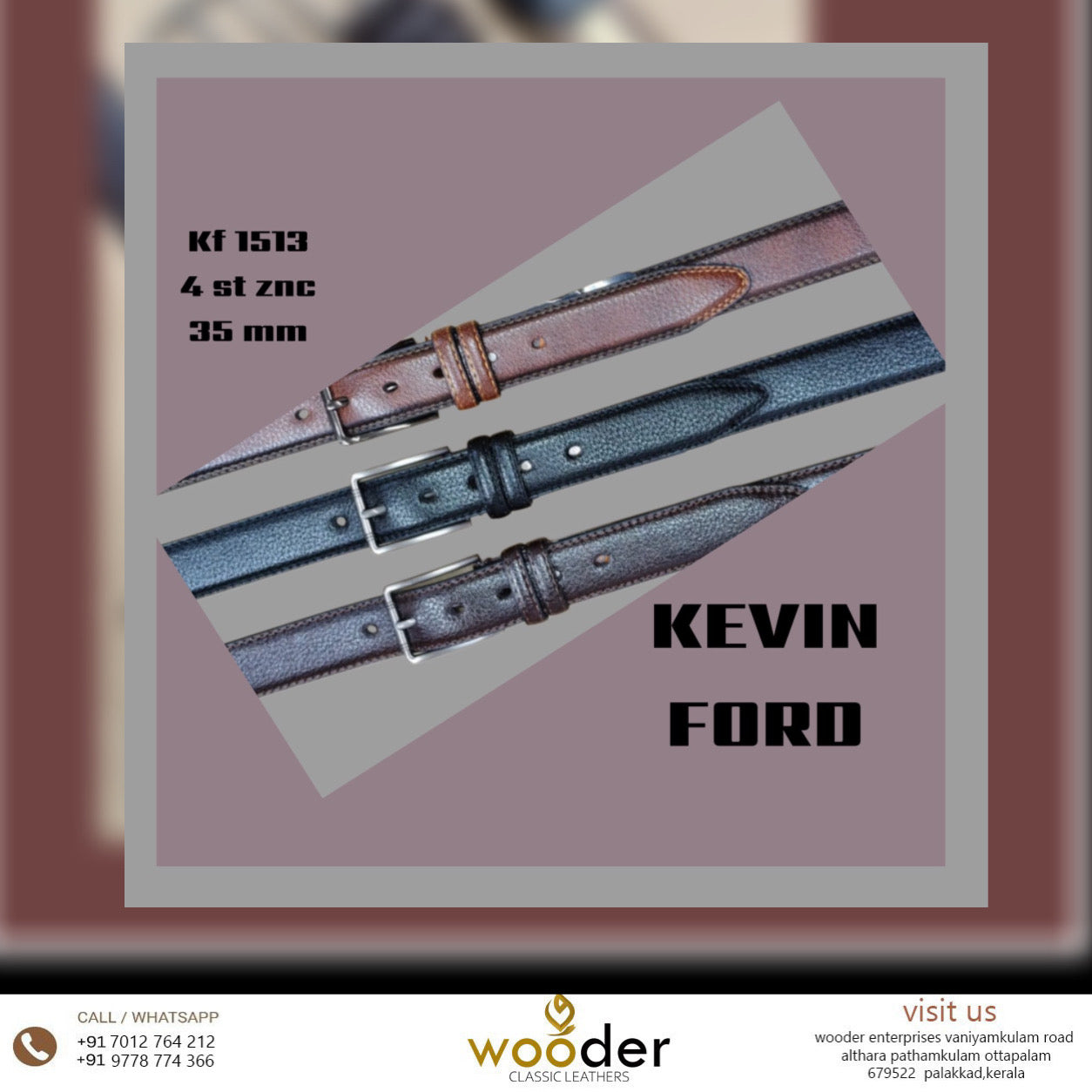 Durable foam material Belts with a smooth textured finish.